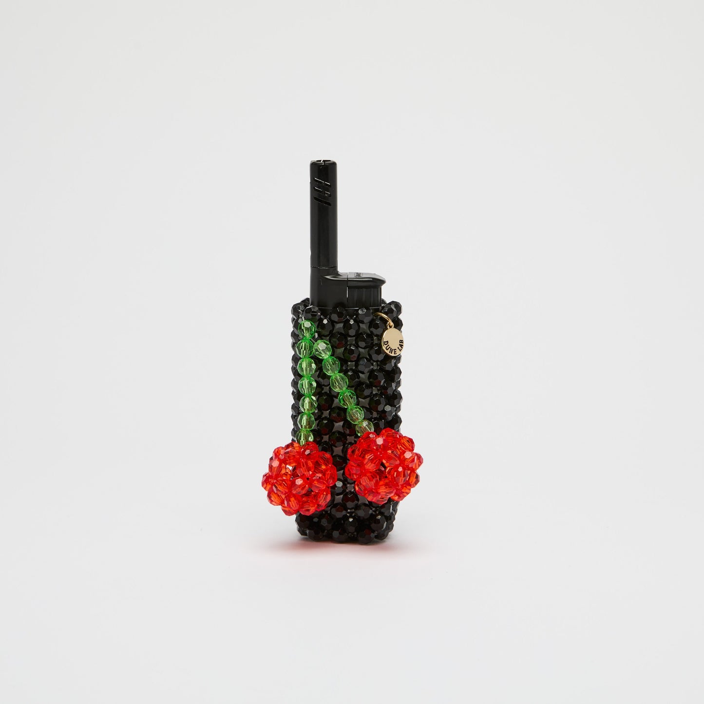 Beaded Lighter Case - Handmade Bic Lighter Cover Fits Most Standard Size Lighters, Cute & Unique Sleeve Holder with Easy Installation, Fashionable Accessories for Women (Cherries)